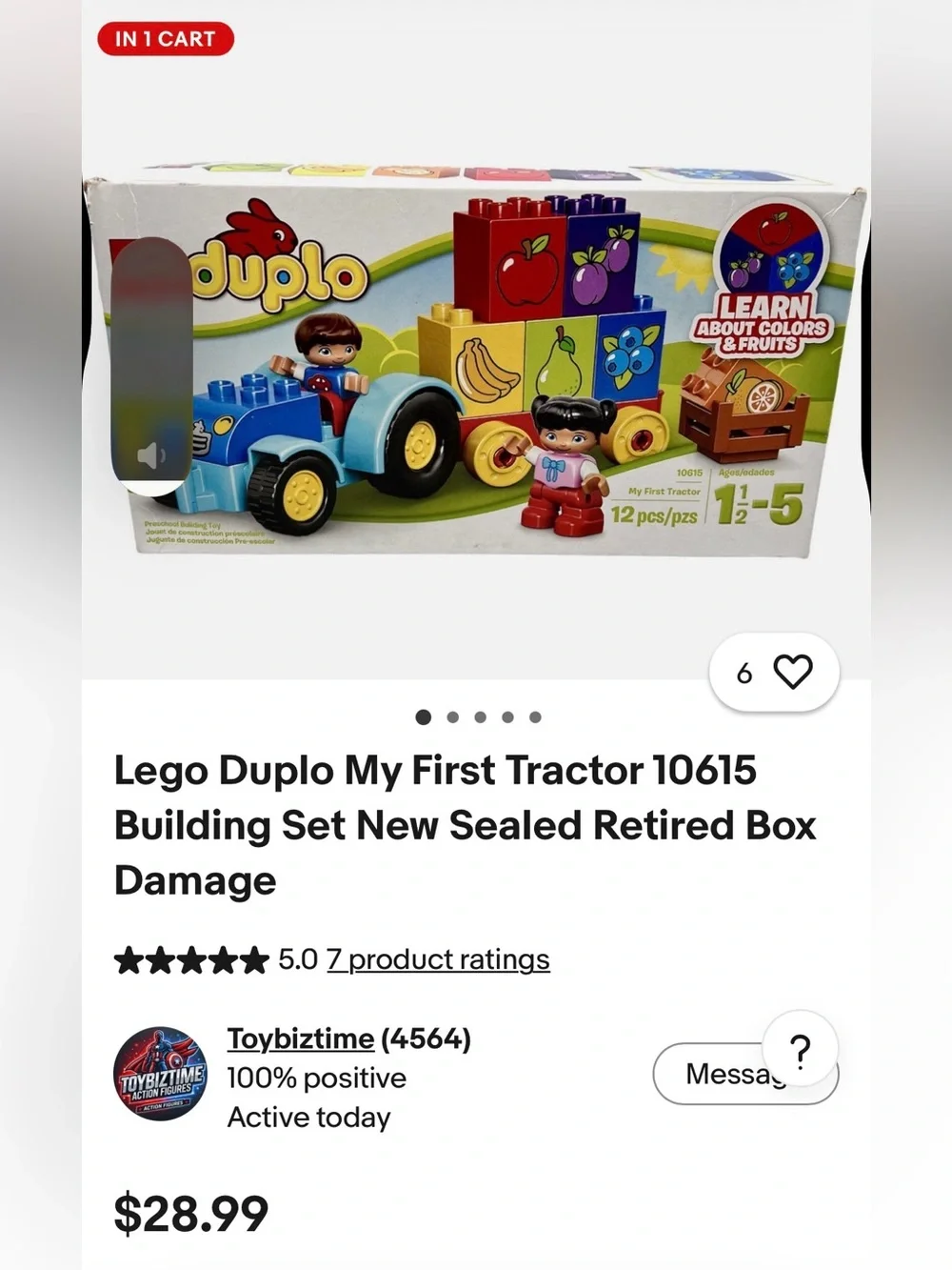 Duplo Lego First Tractor Set 10615